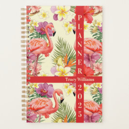 Flamingo floral naadloos patroon planner