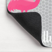 FLAMINGO FLORAL SILVER GRAY LEOPARD MUISMAT (Hoek)