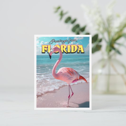 Flamingo Florida Briefkaart (Staand voorkant)