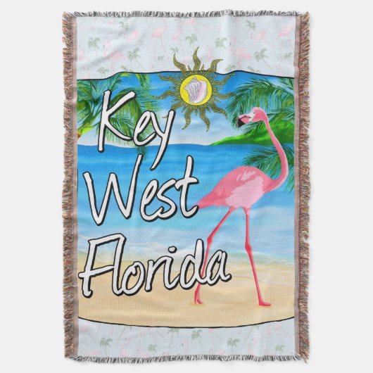 Flamingo Florida Key West Deken (Voorkant Verticaal)