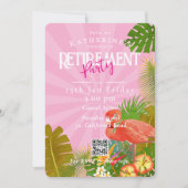 Flamingo Florida Tropical Pink Retirement Kaart (Voorkant)