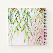 Flamingo Florida Tropische Bloemen Notitieboek (Achterkant)