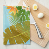 Flamingo Florida Welkom Blauw Theedoek (Quarter Fold)
