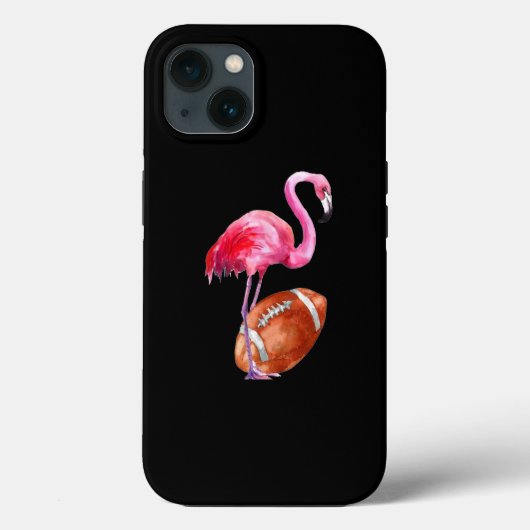 Flamingo Flower Rugby Ball Dierenvriend Gift Case-Mate iPhone Case (Achterkant)