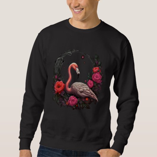 Flamingo Flowers Bird Animal Flamingo 1 Trui (Voorkant)