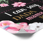 Flamingo Flowers Summer Luau Birthday-teken Poster (Hoek)