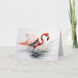 Flamingo Flying Out of Water Kaart