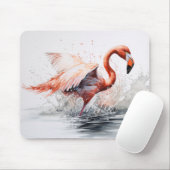 Flamingo Flying Out of Water Muismat (Met muis)