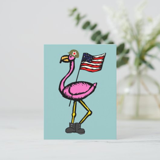 Flamingo Follies Briefkaart (Staand voorkant)