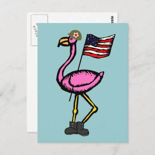 Flamingo Follies Briefkaart (Voorkant / Achterkant)