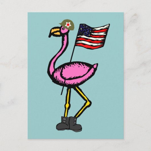 Flamingo Follies Briefkaart (Voorkant)