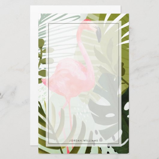 Flamingo Forest Briefpapier (Voorkant / Achterkant)