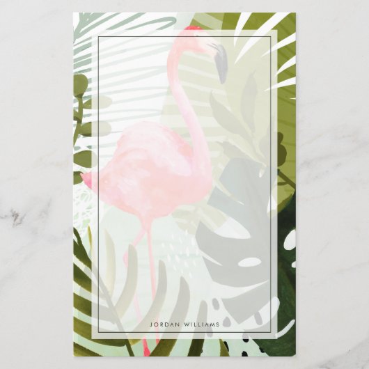 Flamingo Forest Briefpapier (Voorkant)