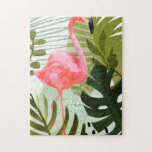 Flamingo Forest Legpuzzel<br><div class="desc">Flamingo Forest II door Victoria Borges. Een flamingo wordt gevormd door zachte tropische groen in diverse kleuren en types. | 133083 GG</div>