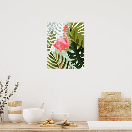 Flamingo Forest Poster (Keuken)