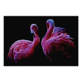 Flamingo Fractal Foto Afdruk (Voorkant)