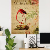 Flamingo  Frans Briefkaart Poster (Thuiskantoor)