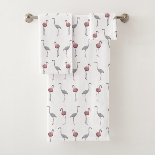 Flamingo Frenzy Badhanddoekenset Bad Handdoek (Insitu)