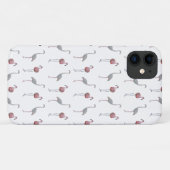 Flamingo Frenzy iPhone 11 Hoesje (Kies Kleur) (Achterkant (horizontaal))