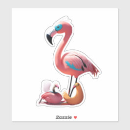 Flamingo Frenzy Omhels Roze rage met Stickers