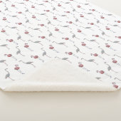 Flamingo Frenzy Sherpa Blanket (kies Kleur) Sherpa Deken (3/4)