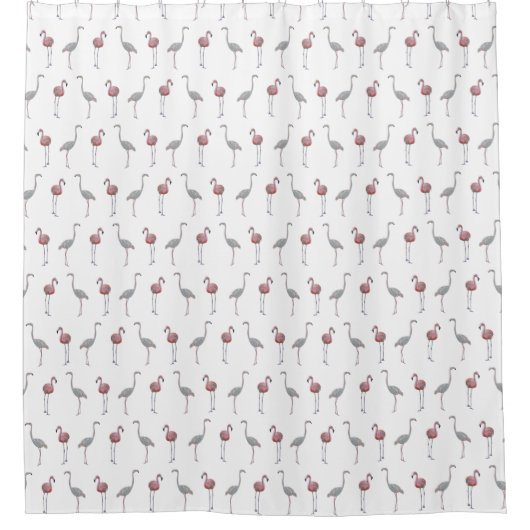Flamingo Frenzy Shower Curtain (kleur kiezen) Douchegordijn (Voorkant)