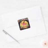 Flamingo  Fruit Crate Label Sticker (Envelop)