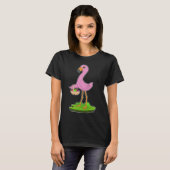 Flamingo fruitmand t-shirt (Voorkant volledig)