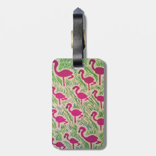 Flamingo Fun-Bagagelabels Bagagelabel (Achterkant verticaal)
