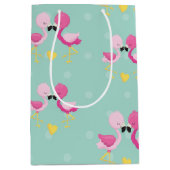 Flamingo Fun Design 1 Medium Cadeauzakje (Voorkant)