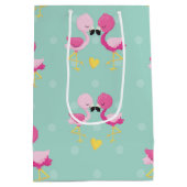 Flamingo Fun Design 1 Medium Cadeauzakje (Achterkant)