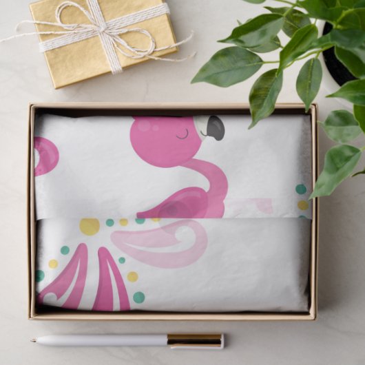 Flamingo Fun Design 2 Tissuepapier (Geschenk)