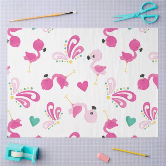 Flamingo Fun Design 2 Tissuepapier (Craft)