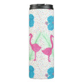 Flamingo Fun Print Colorful Tropical Tumbler Thermosbeker (Achterkant)