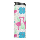 Flamingo Fun Print Colorful Tropical Tumbler Thermosbeker (Geroteerd rechts)