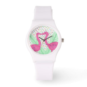 Flamingo Fun Print Wrist Watch Horloge