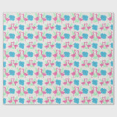 Flamingo Fun Tropical Pattern Cadeaupapier (Vlak)