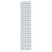 Flamingo Fun Tropical Pattern Korte Tafelloper (Voorkant)
