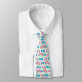 Flamingo Fun Tropical Pattern Stropdas (Gebonden)