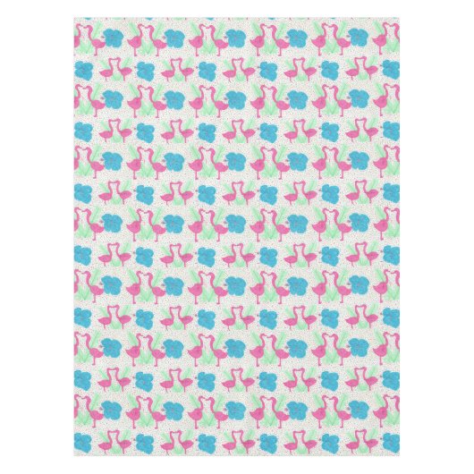 Flamingo Fun Tropical Pattern Tafelkleed (Voorkant)