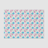 Flamingo Fun Tropisch Patroon Tissuepapier (Voorkant)
