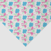 Flamingo Fun Tropisch Patroon Tissuepapier (Detail)