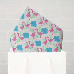 Flamingo Fun Tropisch Patroon Tissuepapier