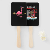 Flamingo | Funny Flamingo Witch Halloween Handwaaier (Voorkant en achterkant)