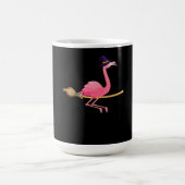 Flamingo | Funny Flamingo Witch Halloween Koffiemok (Center)