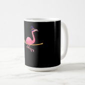 Flamingo | Funny Flamingo Witch Halloween Koffiemok (Voorkant rechts)