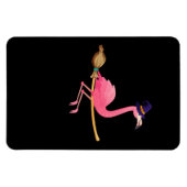 Flamingo | Funny Flamingo Witch Halloween Magneet (Horizontaal)