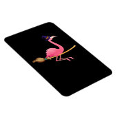 Flamingo | Funny Flamingo Witch Halloween Magneet (Rechterzijde)