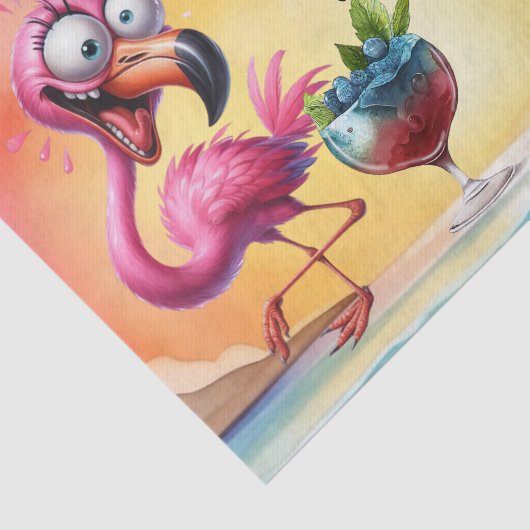 Flamingo Funny Gezegde voor verjaardag Tissuepapier (Detail)