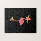 Flamingo Funny Mexican Food Taco Lover Gift Legpuzzel (Horizontaal)